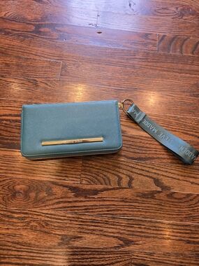 Steve Madden Teal Wristlet with Gold Accent